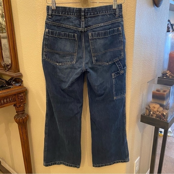 OLD NAVY Kids Teens Blue Cargo Wide Leg Jeans Size 14 Yrs-Unisex - Picture 4 of 8